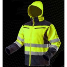 Neo 81-700-XL Munkadzseki, Láthatósági, Softshell, Kapucnival, Sárga, XL (81-700-XL)