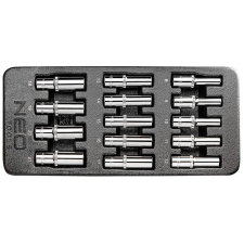 Neo Dugókulcskészlet hosszú 1/2” 14db, 8-21mm, műhelykocsitálcával dugókulcs