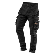 Neo Farmer Munkásnadrág, DENIM, fekete, cipzáros oldalzsebekkel, 98% pamut, 410 g/m2, XXL munkaruha