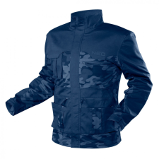 Neo munkadzseki tengerészkék terepmintás, camo, navy, 60% pamut + 40% poliészter munkaruha