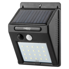 Neo Napelemes fali reflektor 20 SMD LED 200lum, mozgásérzékelő kültéri világítás