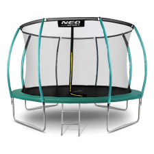 Neo-Sport Profilozott belső hálós Trambulin, létrával 374cm - zöld trambulin szett