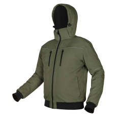 Neo Tools 81-579-M Szigetelt kabát kapucnival OUTDOOR, zöld, méret M