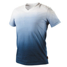 Neo Tools 81-602-M Munkavédelmi póló, kék árnyékmintás, DENIM, 100% pamut, 180g/m2, M