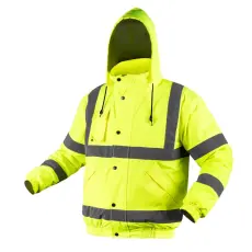 Neo Tools 81-712-XXL Láthatósági munkavédelmi kabát, könnyű szigetelő béléssel, sárga, XXL