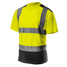 Neo Tools 81-730-XL Láthatósági Munkavédelmi póló, sárga, sötét alsó résszel, XL