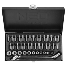 Neo Tools Dugókulcskészlet + bitkészlet 1/4", 41db dugókulcs