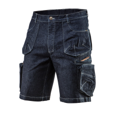 Neo Tools Farmer Rövid munkásnadrág, DENIM, cipzáros oldalzsebekkel, 98% pamut, 410g/m2, S munkaruha