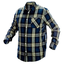 Neo Tools Munkaing, flanel, kék-oliva-fekete, 100% pamut, XL (81-541-XL) munkaruha