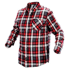 Neo Tools Munkaing, flanel, piros-fekete-fehér, 100% pamut, M (81-540-M) munkaruha