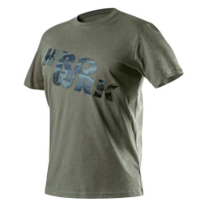 Neo Tools Munkapóló, CAMO, feliratos, olíva, 100% pamut, 180g/m2, M (81-612-M)
