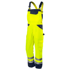 Neo Tools Neo láthatósági kantáros munkásnadrág, lélegző, 240gsm, Polyester+pamut, sárga, S