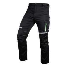 Neo Tools Neo munkásnadrág Mix&Match, 240g/m2, külső zsebek, profilozott térdbetét, fényvisszav. betétek, fek., L