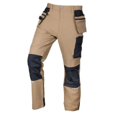 Neo Tools Neo munkásnadrág Mix&Match, 4 irányú sztreccs, 230g/m2, külső csavarzsebek, Cordura erősítés, bézs-fekete, XS