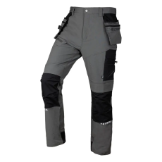 Neo Tools Neo munkásnadrág Mix&Match, 4 irányú sztreccs, 230g/m2, külső csavarzsebek, Cordura erősítés, szürke-fekete, S