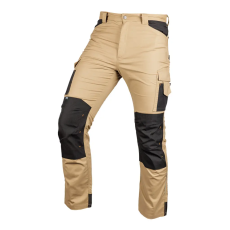 Neo Tools Neo munkásnadrág Mix&Match Canvas, 280g/m2, külső zsebek, Cordura részek, fényvisszav. betétek, bézs-fek., XS