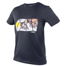 Neo Tools Neo munkavédelmi póló, motorkerékpár minta, 100% pamut, 180g/m2, XXL