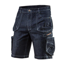 Neo Tools Rövidnadrág, farmer, DENIM, cipzáros oldalzsebekkel, 98% pamut, 410g/m2, S (81-279-S)