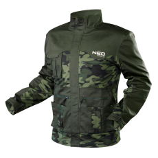 Neo Tools Terepmintás Munkavédelmi kabát CAMO, 60% pamut, 40% polyester, 255 g/m2, M