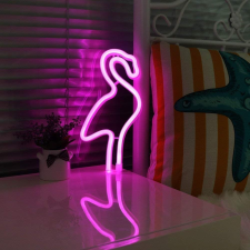Neon LED fények Pink Flamingó dekoráció