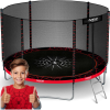 NEOSPORT Neo-Sport külső hálós Trambulin létrával 312cm, 150kg - Piros