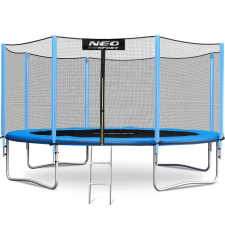 NEOSPORT Neo-Sport Külső hálós Trambulin, létrával 374cm - kék trambulin szett