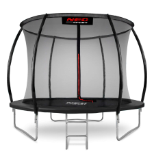 NEOSPORT Neo-Sport Profilozott belső hálós Trambulin, létrával 312cm - fekete trambulin szett