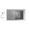Nero Cortina Gránit mosogató + Szifon (szürke)