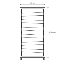 Nero Design radiátor NERO Italia Atlas - 50 x 100 cm (fehér) fűtőtest, radiátor