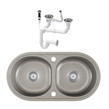 Nero G770-40SZ Gránit Mosogató + dugóemelő (szemcsés szürke) mosogatótálca