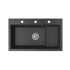 Nero Gránit mosogató NERO Boss + szifon (fekete)