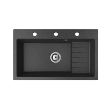 Nero Gránit mosogató NERO Boss + szifon (fekete) mosogatótálca