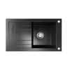 Nero Gránit mosogató NERO Cortina + szifon (fekete)