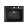 Nero Gránit mosogató NERO Italia + szifon készlet (fekete)