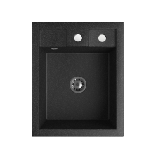 Nero Gránit Mosogató NERO Parma + Szifon Készlet (fekete) mosogatótálca