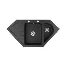 Nero Joker Sarok Gránit Mosogató - 96,4x49,6 cm - Fekete mosogatótálca