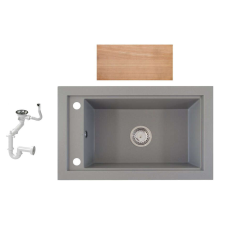 Nero Panama Gránit Mosogató - Szürke - 68,6x42,7 cm mosogatótálca