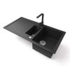 Nero Solarys Dupla Mosogató - 100 cm - Fekete