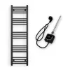 Nero Törölközőszárító radiátor elektromos fűtőpatronnal 40 x 140 cm - Nero Italia AF-14-400W (fekete)