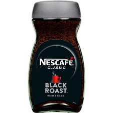  NESCAFE Instant kávé, 200 g, üveges, NESCAFÉ &quot;Black Roast&quot; kávé