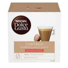 NESCAFE Kávékapszula, 16 db, NESCAFÉ "Dolce Gusto Cortado", koffeinmentes kávé