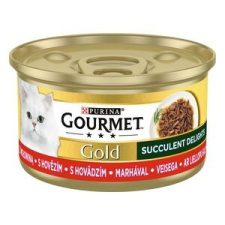 Nestlé GOURMET GOLD Succulent Delights Marhával nedves macskaeledel 85g macskaeledel