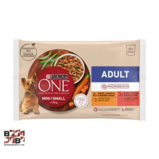 Nestlé Purina ONE Mini/small Adult Csirke-zöldbab-sárgarépa 4x85 g kutyaeledel