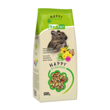 NESTOR HAPPY degu táp csicsókával, fűmagokkal es gyermekláncfűvel 500g rágcsáló eledel