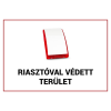  Nestron FTB-RVT01 Műanyag figyelmeztető tábla: "Riasztóval védett terület", 210x300x1 mm