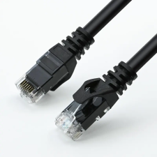  Nestron NCN-P1C6U-20CBK UTP patch kábel, Cat6, réz, fekete, 20 m kábel és adapter