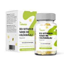 Netamin d3-vitamin 4000ne+olívaolaj kapszula 100 db vitamin és táplálékkiegészítő