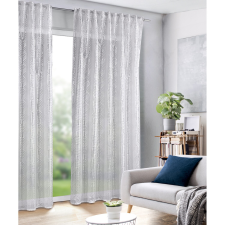 Neusser készfüggöny rejtett hurokkal Valentina fehér-ezüst 135 cm x 245 cm lakástextília