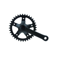 Neuzer négyszögtengelyes single speed gyerek hajtómű, 36T, 127 mm, acél, fekete kerékpár hajtómű