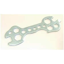 Neuzer univerzális 12 funkciós kónuszkulcs és villáskulcs, ezüst színű kerékpár és kerékpáros felszerelés